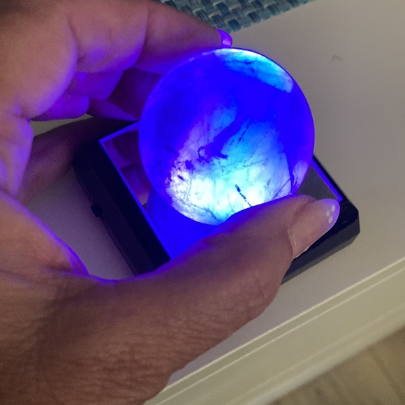 Fluorite Sphere 7” dim beautiful - Picture 7 of 11